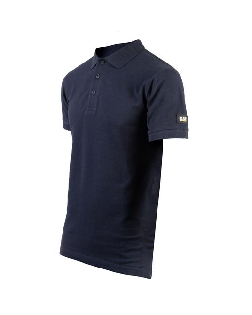 Caterpillar Blue Essentials Cotton Polo Shirt for men