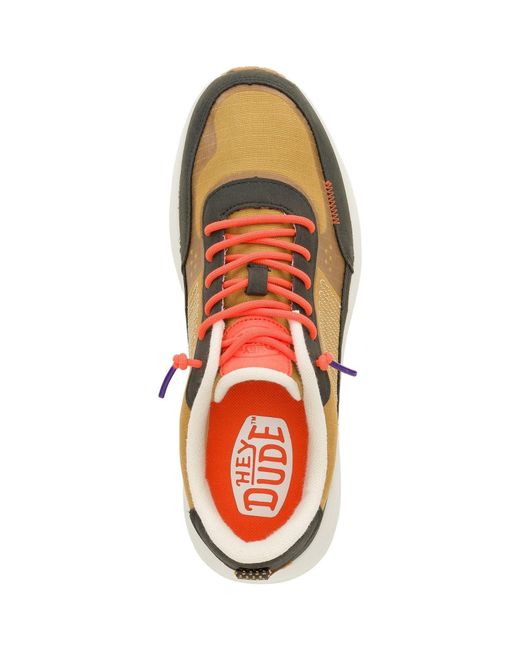 HeyDude Gray Sirocco Alta Hype Nylon Walnut Trainers for men