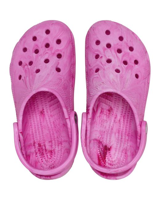 CROCSTM Pink Classic Marbled Clog Synthetic/Multi Clogs
