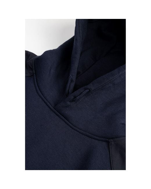 Caterpillar Blue Essentials Synthetic Hooded Sweatshirt for men