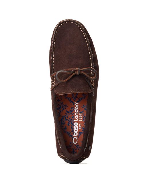 Base London Brown Brooks Leather Burnt Standard Loafers for men