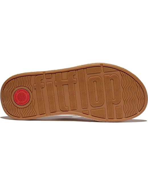 Fitflop Brown F-Mode Cross Slide Leather Deep Sandals