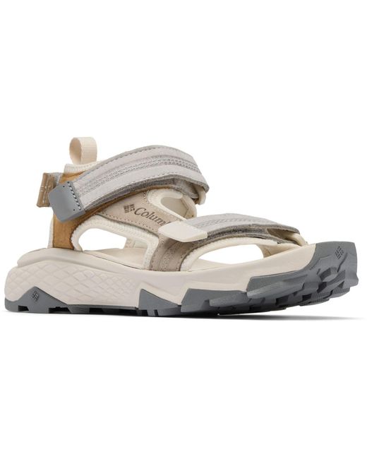 Columbia Gray Peakfreak Rush Leather Dark Stone/Quarry Sandals