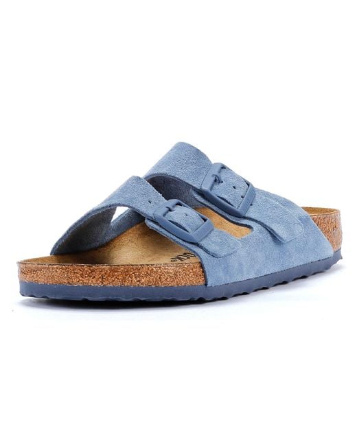 Birkenstock Blue Arizona Suede Elemental Sandals