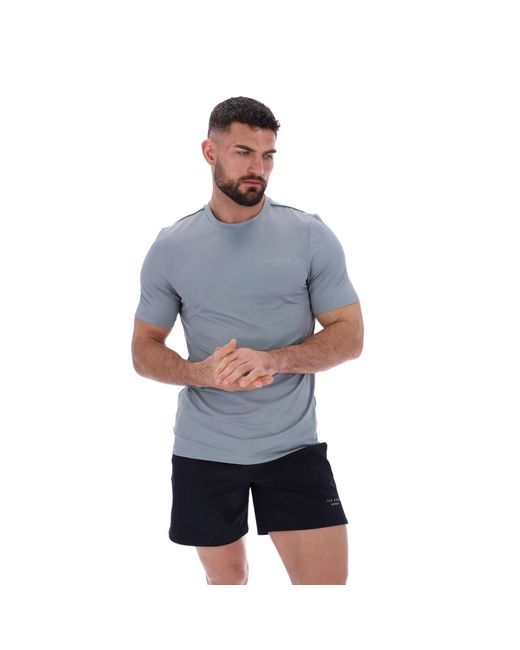 Ted Baker Blue Sam Tbmts2635 Polyester Activewear T-Shirts for men