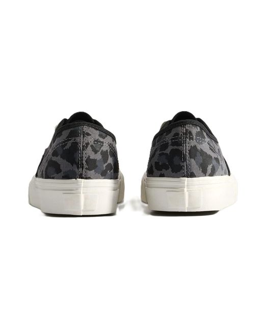 Vans Black Authentic Canvas Leopard/Pewter Trainers