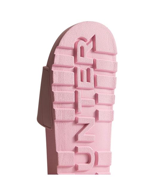 Hunter Pink Core Embossedr Polyurethane Parfait Slides Pu