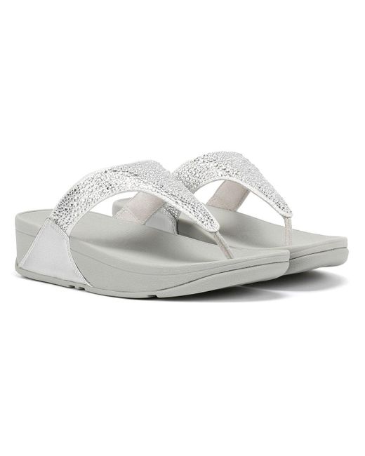 Fitflop White Lulu Crystal Mix Sandalen
