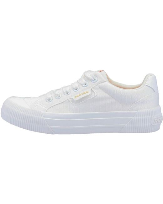 Rocket Dog White Cheery Canvas Trainers