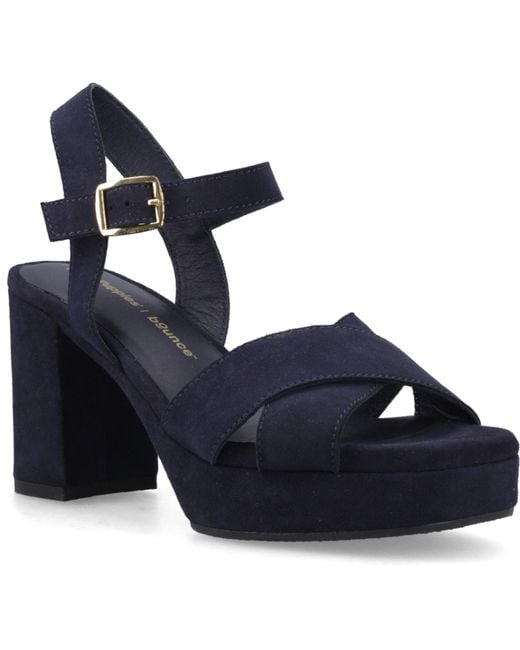 Hush Puppies Blue Ophelia Suede Sandals