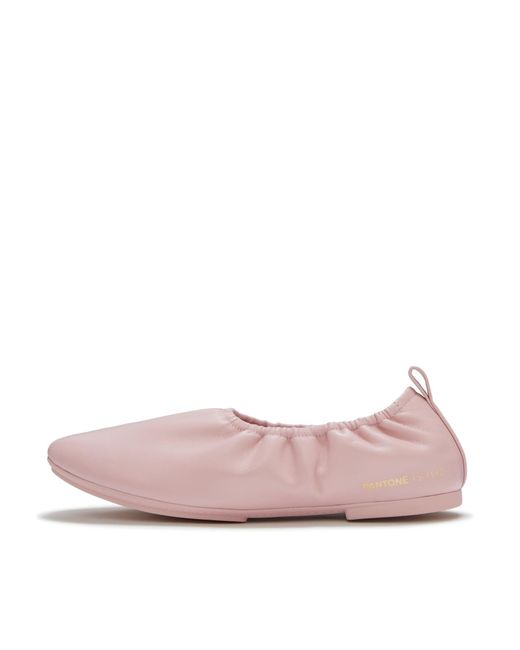 Fitflop Pink Delicato X Pantone Poise Leather Ballerinas
