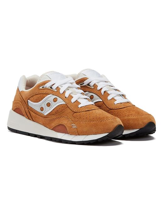 Saucony Brown Shadow 6000 Suede Premium Trainers for men