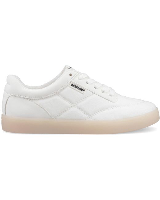 Rocket Dog White Kitty Canvas Pu Cotton Trainers