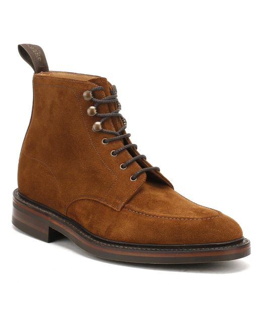 Loake Brown Mens Tan Suede Anglesey Boots for men