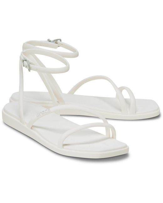 CROCSTM White Miami Ankle Strap Toe Loop Sandals