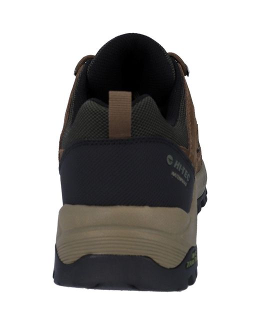 Hi-tec Black Bandera Expedition Low Leather Smokey/Khaki Hiking Boots for men