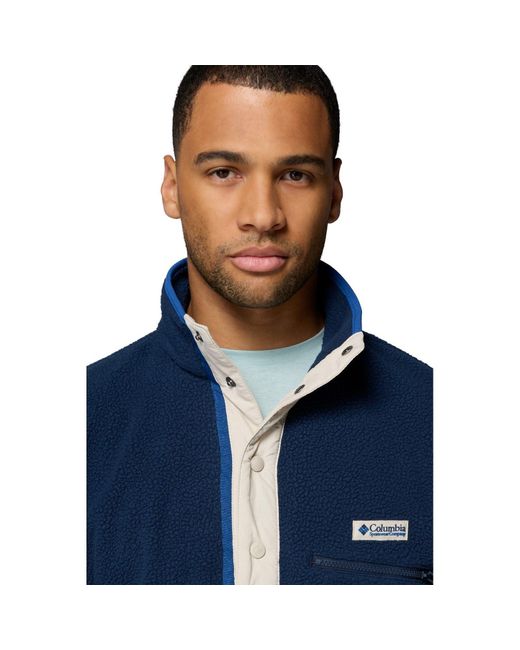 Columbia Blue Helvetia Ii Half Snap Fleece Jacket for men