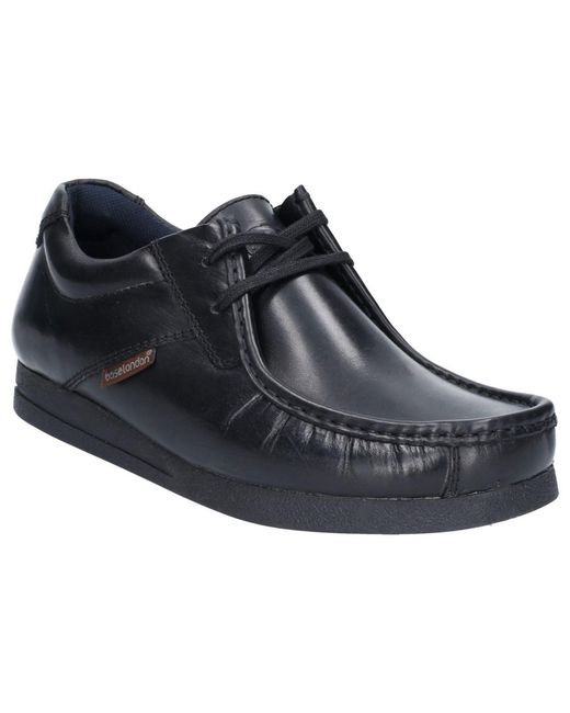 Base London Blue Event Leather Lace-Up Shoes for men