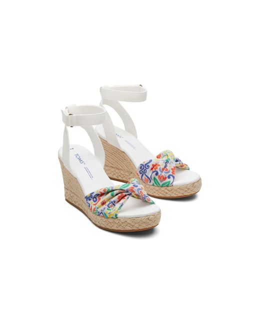 TOMS White Marisela Synthetic Wedges