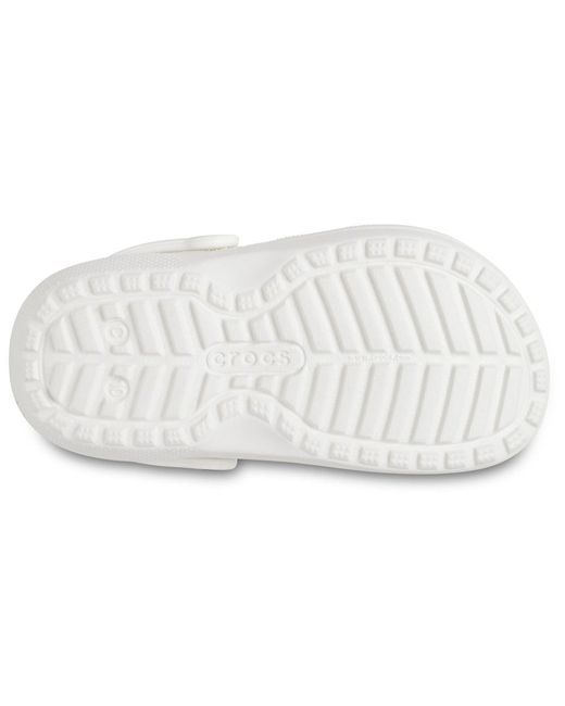 CROCSTM White Classic Lined Fun Lab Synthetic Panda Clogs