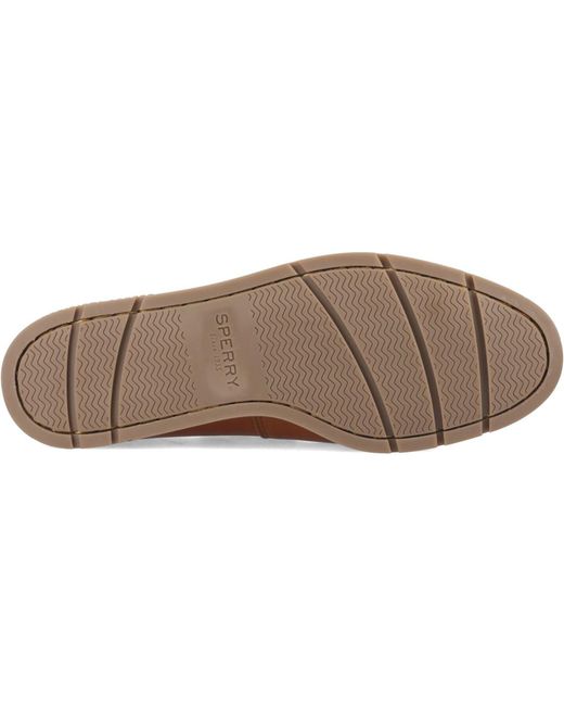 Sperry Top-Sider Brown Oakland 2 Eye Leather Chest Boat Shoes for men
