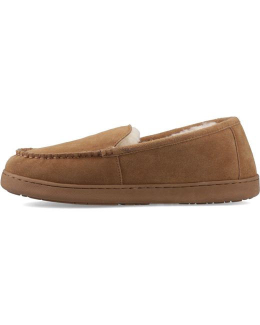 BEARPAW Brown Brian Suede Hickory Slippers for men