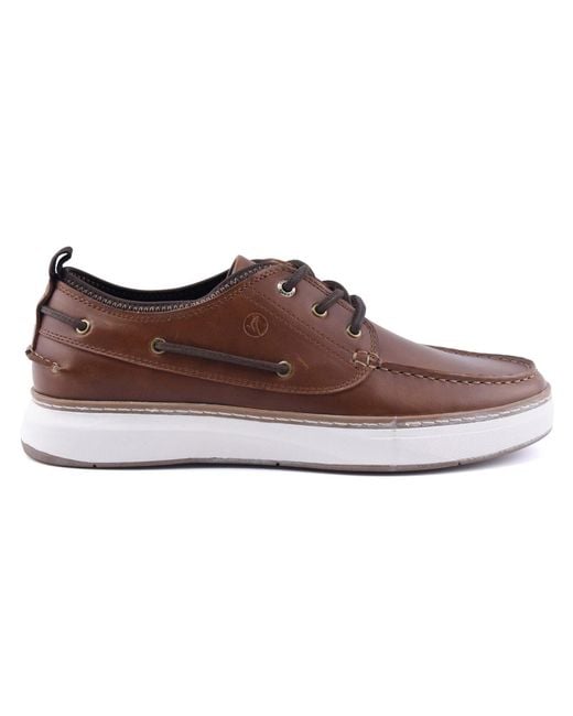Sperry Top-Sider Brown Moc Neo Polyurethane Boat Shoes Pu for men