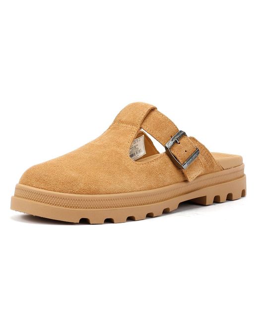 Palladium Dunelite Pyla Suede Bruine Comfortschoenen in het Natural