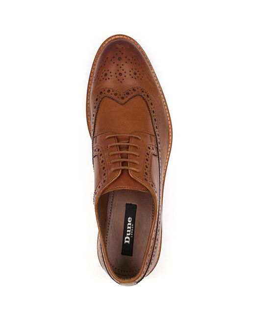 Dune Brown Superior Wing Tip Brogues for men