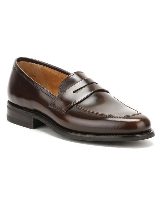 Loake Mens Dark Brown Leather 211 Loafers for men