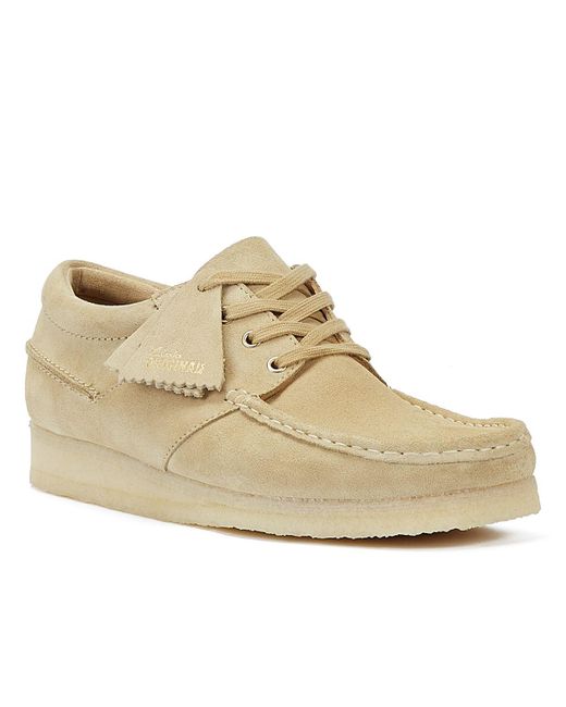 Clarks Natural Wallabee Boat Suede Men's Maple Lace-up Shoes for men