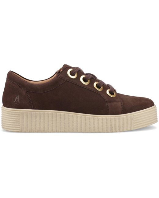 Hush Puppies Brown Tamsin Suede Suede Slim Fit Trainers