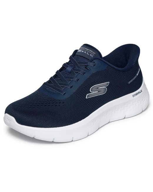 Skechers Blue Go Walk Flex Azriel Textile Textile/ Trim Trainers
