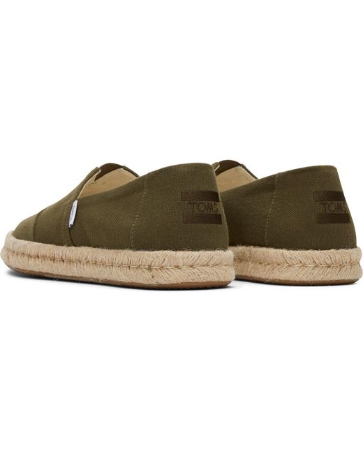 TOMS Green Alpargata Rope 2.0 Shoe Cotton Espadrilles for men
