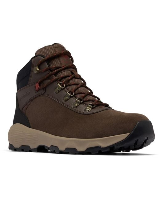 Columbia Brown Newton Wander Suede Cordovan/Spice Hiking Boots for men