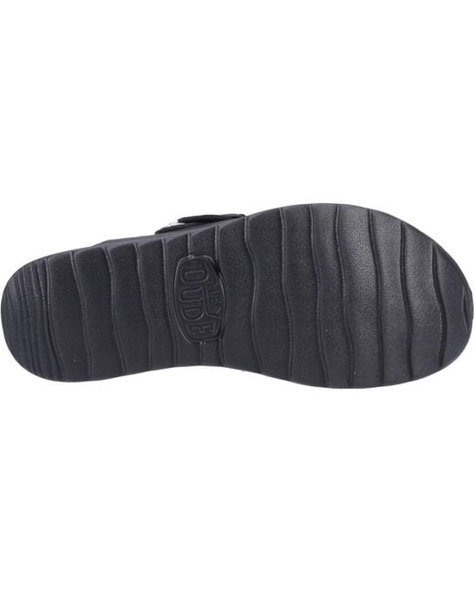 HeyDude Black Delray Suede Clogs