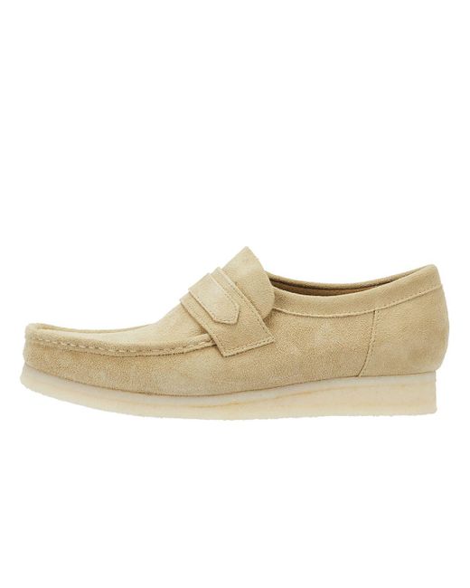 Clarks White Wallabee Loafer Men's Maple Suede Shoes for men