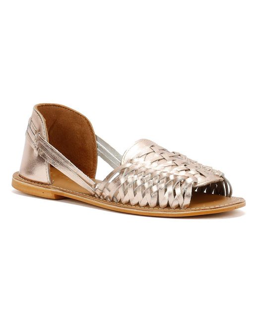 Tower London Brown Tower London Hurache Leather Metallic Shoes