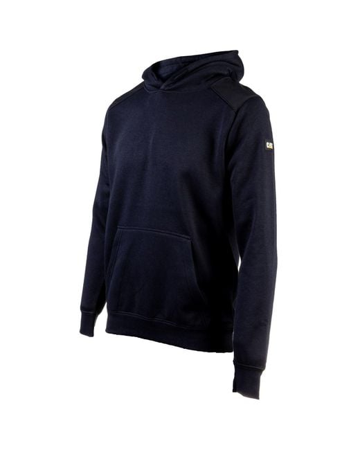 Caterpillar Blue Essentials Synthetic Hooded Sweatshirt for men