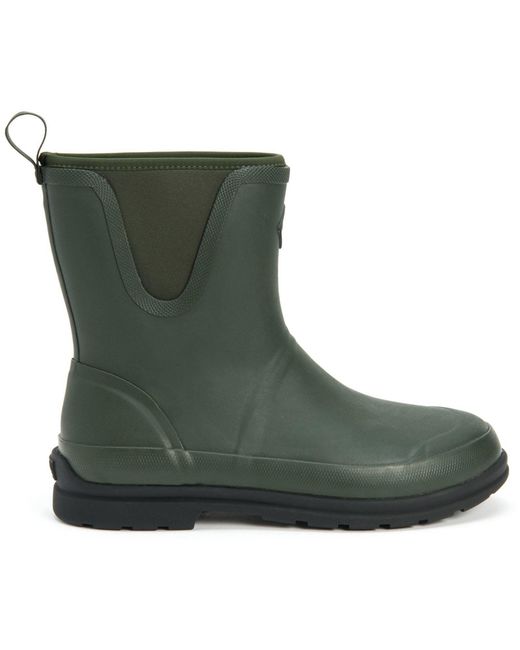 Muck Boot Green Originals Pull On Mid Rubber Wellington Boots