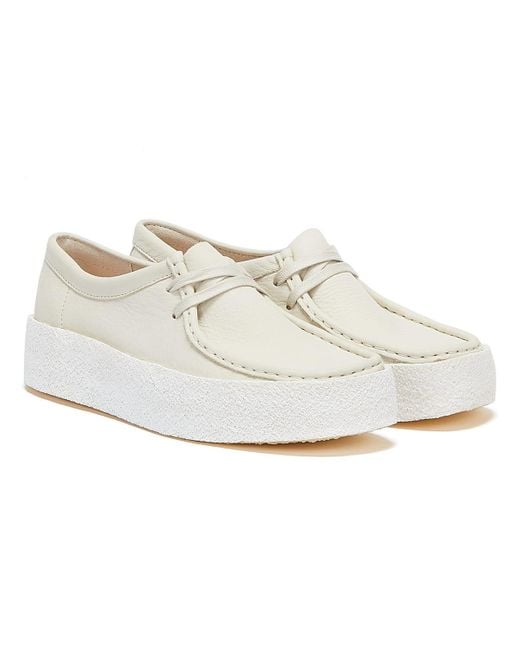 Clarks White Wallabee Cup Nubuck Shoes