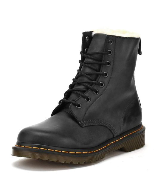 Dr. Martens Black Dr. Martens 1460 Serena Fur Lined Boots