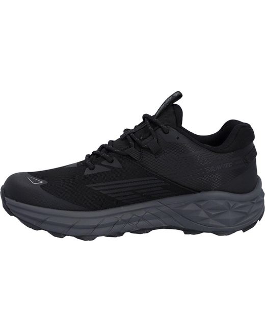 Hi-tec Black Fuse Trail Low Polyester /Charcoal Hiking Shoes for men