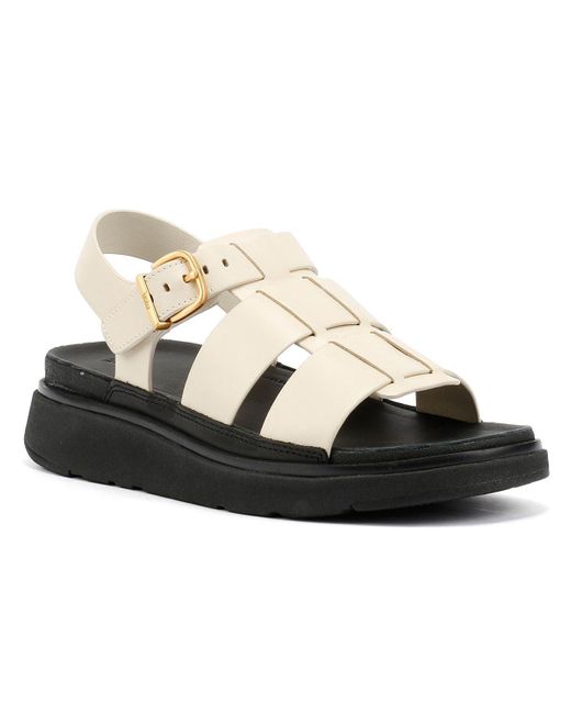 Fitflop Gen-Ff Fisherman Sandalen Van Leer in het Natural