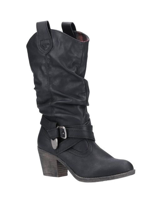 Rocket Dog Black Sidestep Synthetic Boots