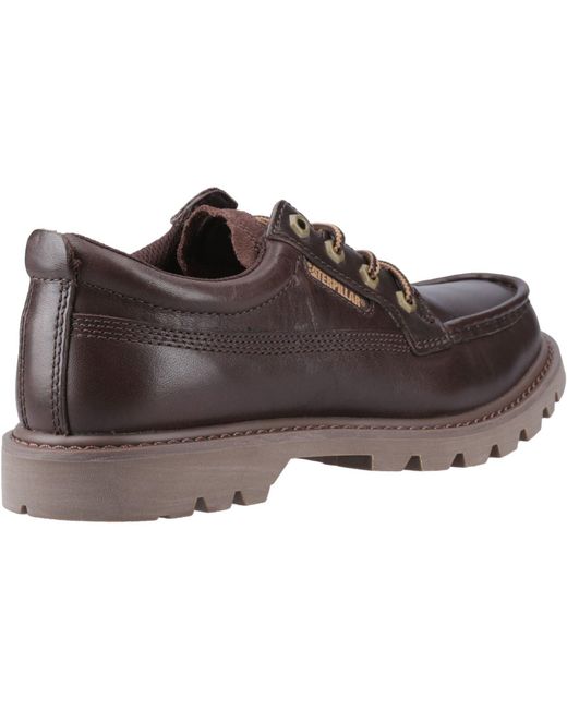 Caterpillar Brown Colorado Moc Toe Low Leather Lace-Up Shoes for men
