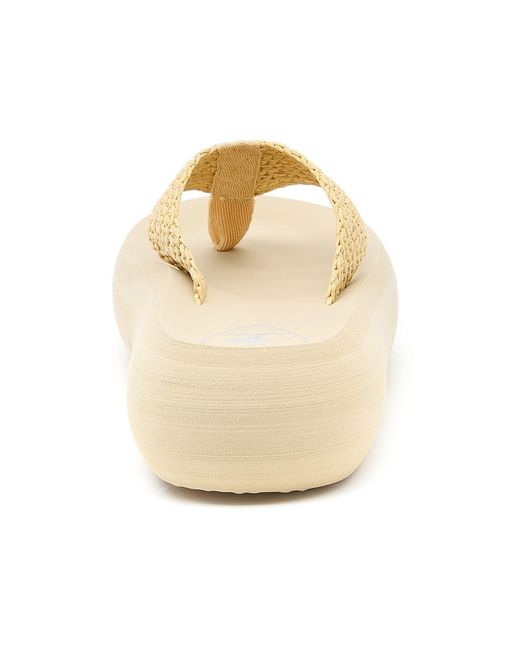 Rocket Dog White Sandy Raffia Textile Sandals