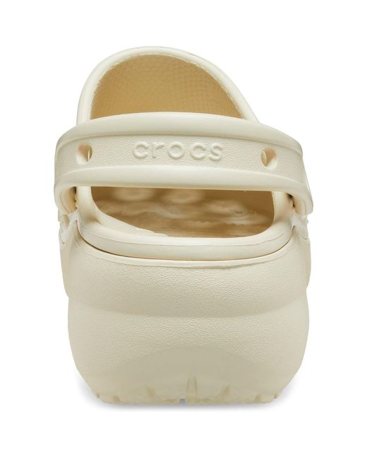 CROCSTM Metallic Classic Platform Synthetic Bone Clogs