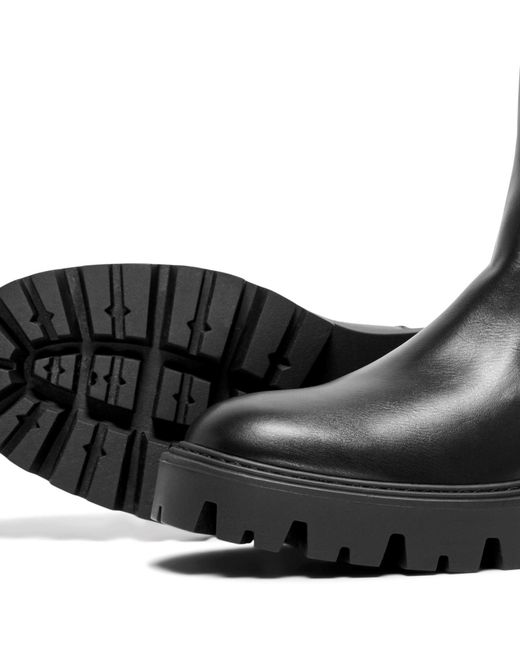 ONLY Black Betty-9 Warm Lined Polyurethane Heeled Ankle Boots
