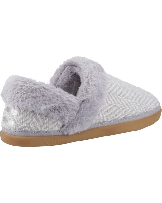 TOMS White Oslo Polyester Hausschuhe